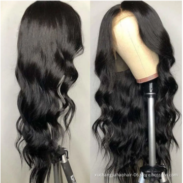 Body Wave Human Hair Wigs 150% Density 13x4 13x6 Front Lace Raw Natural Color With Baby Hair Pre Plucked Wigs